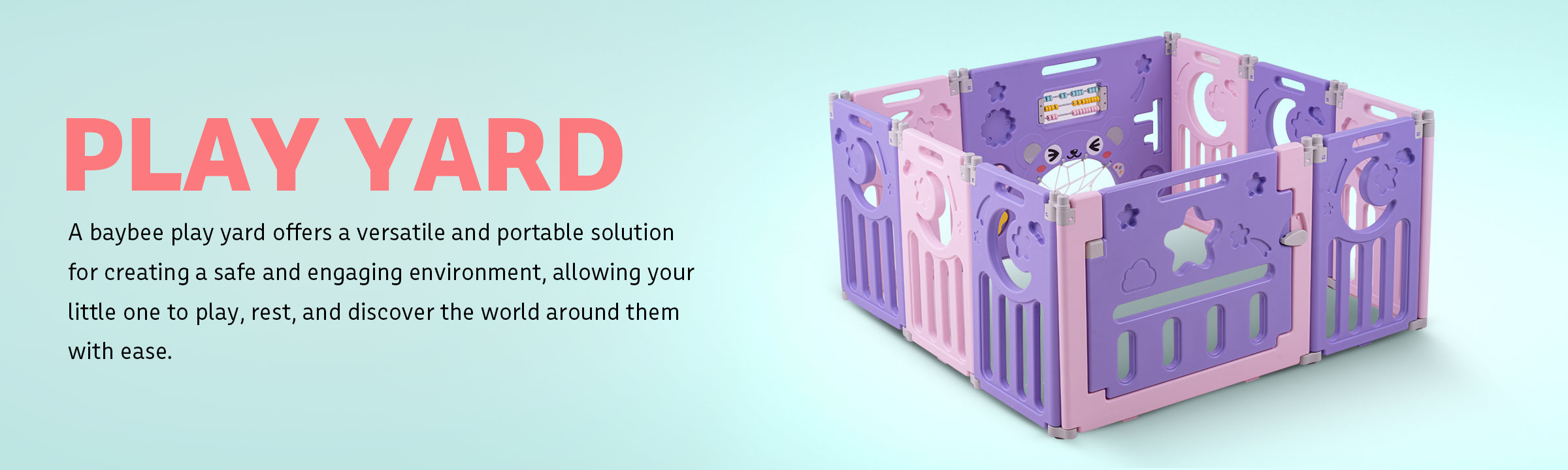 Baybee Baby Play Yard Safe and Stylish Play Area for Your Little One