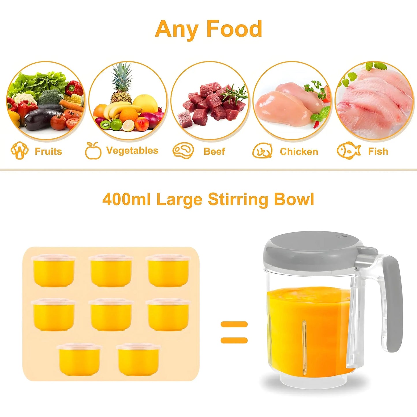 Baybee Blenzy 5-in-1 Electric Baby Food Processor for Baby Food Maker BAYBEE