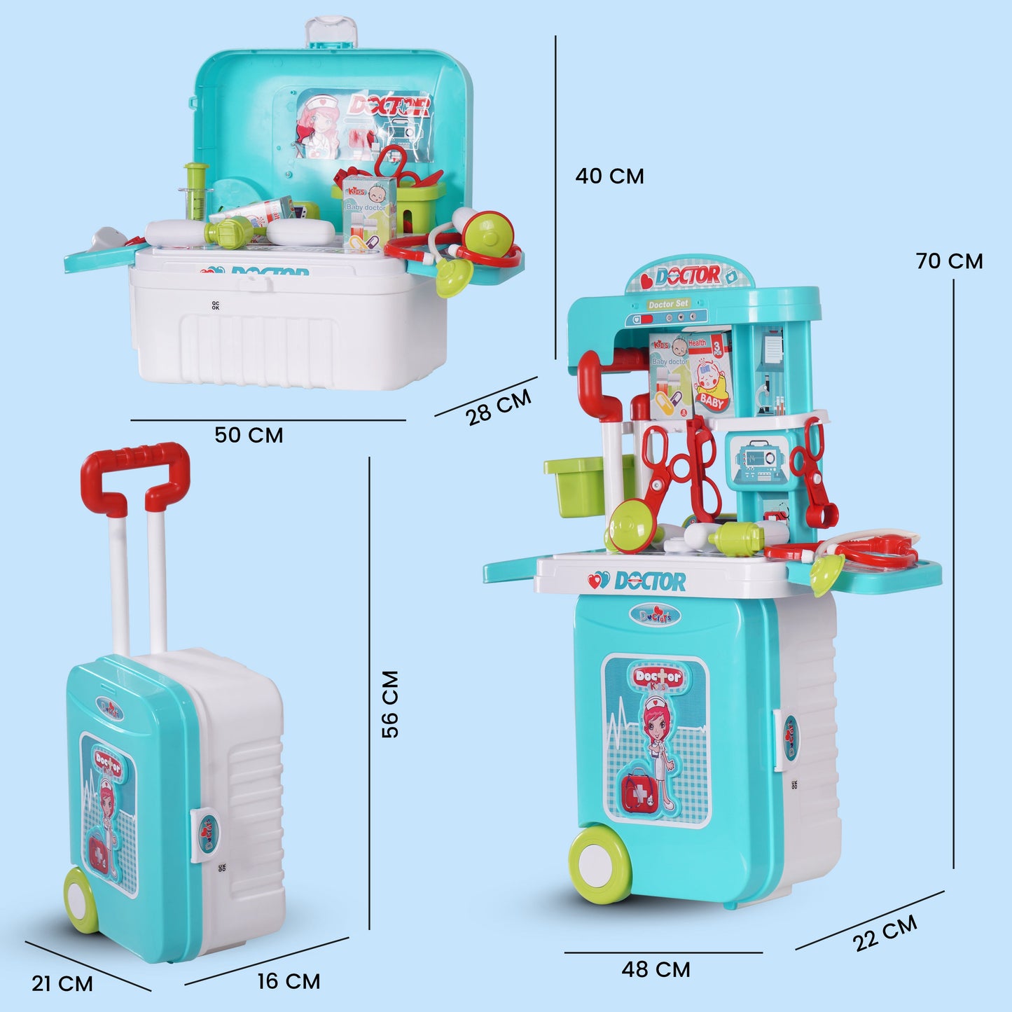 Baybee Doctor Play Set with Suitcase & Portable Pretend Play,Little Doctor Set Toys for Kids BAYBEE