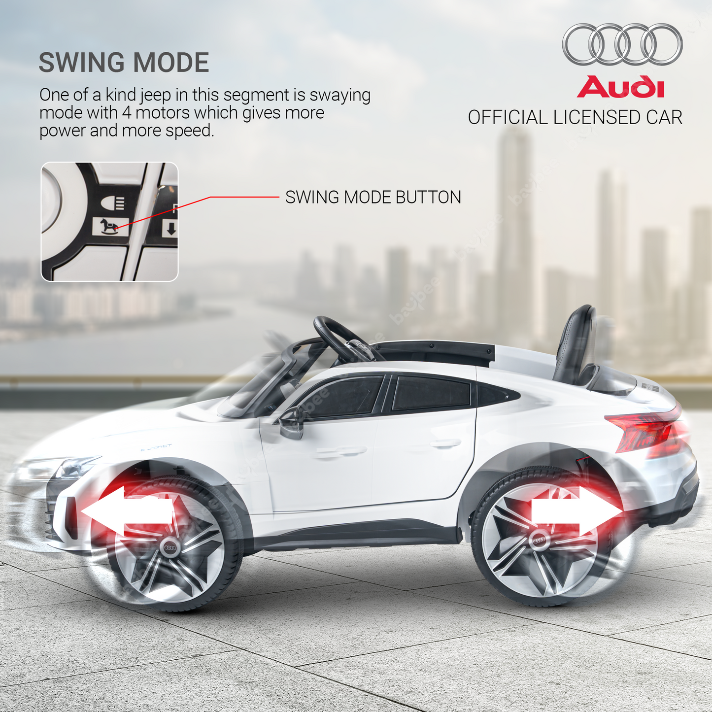 Baybee Official Licenced Audi Battery Operated Car for kids BAYBEE