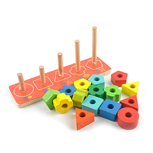 Baybee 3 in 1 Wooden Shape & Colour Sorting Wooden Toy for Kids BAYBEE