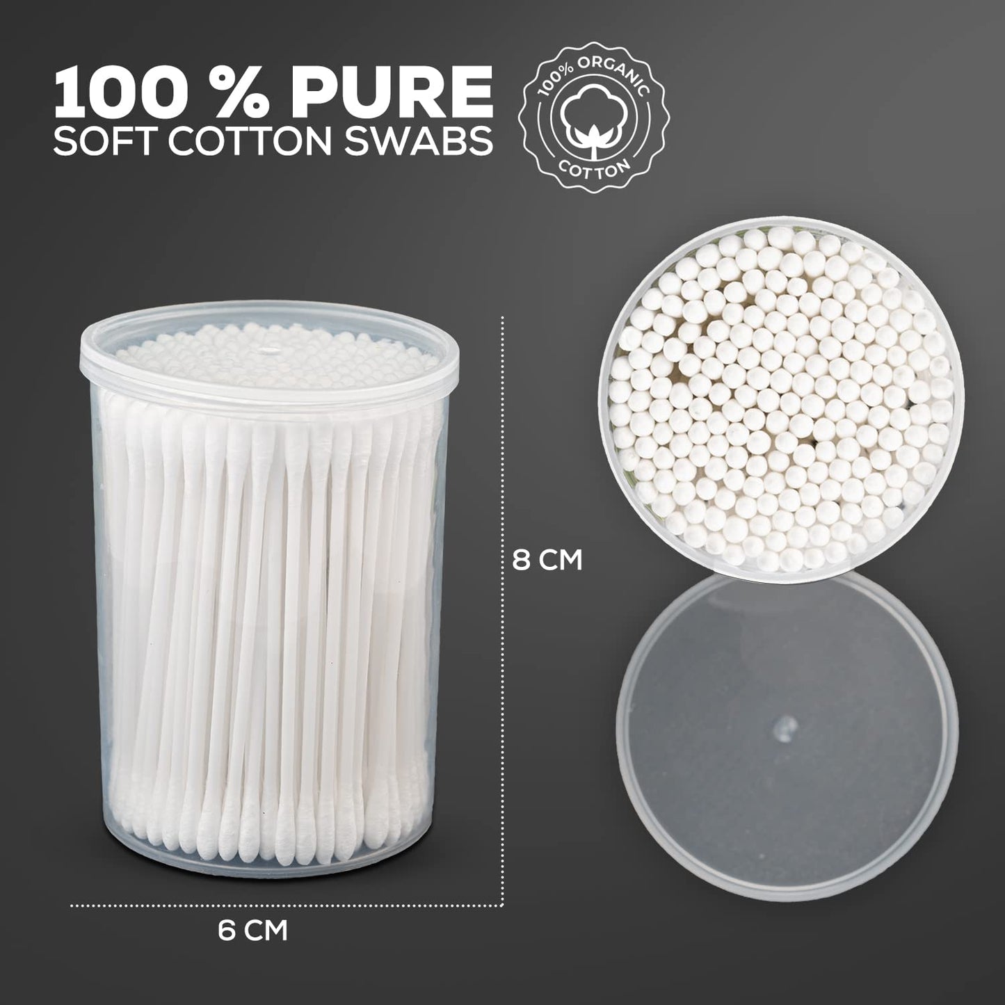 Baybee 600 Pcs Baby Cotton Swab Ear Buds Cleaner, Safe & Hygienic for Babies - Pack of 3 BAYBEE