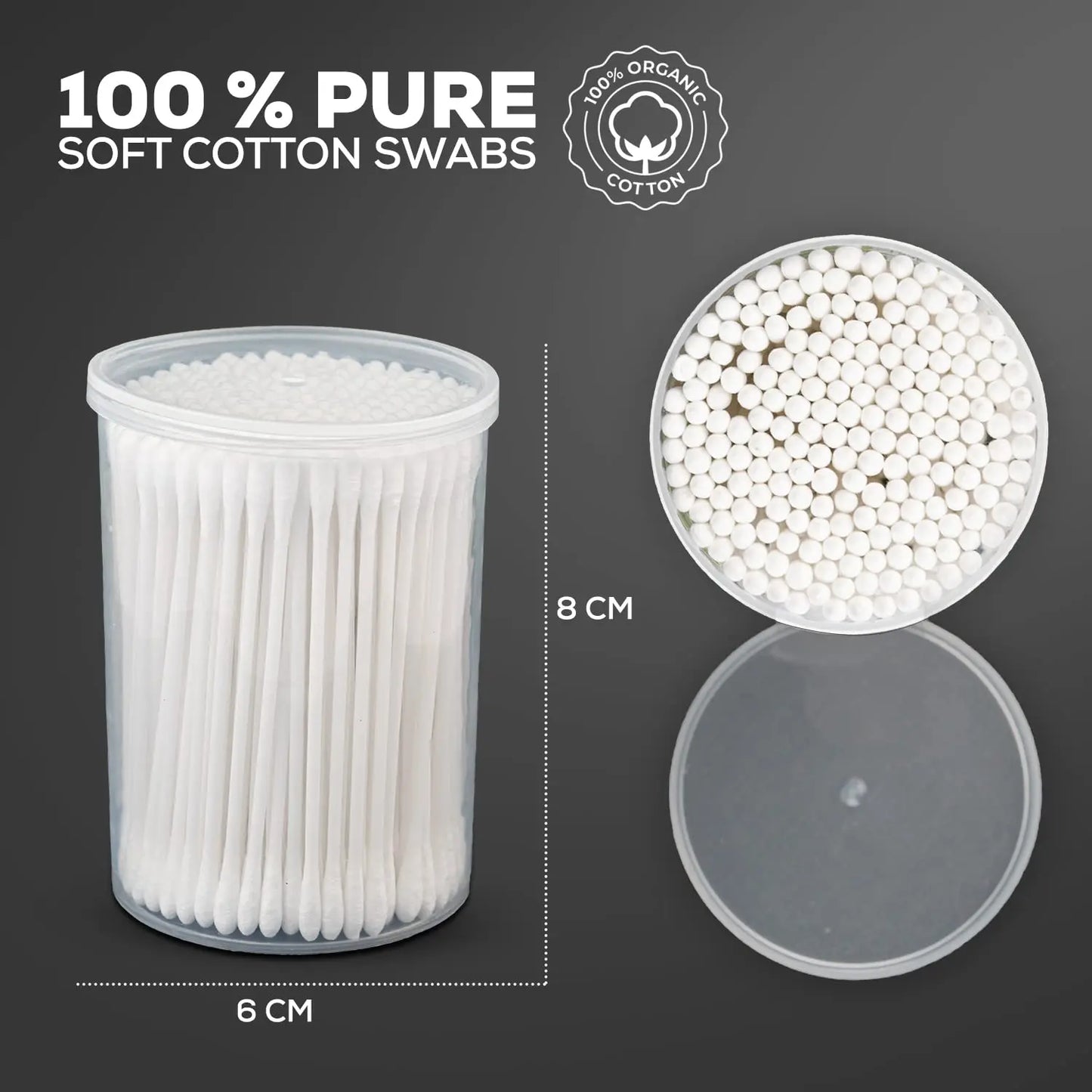 Baybee 600 Pcs Baby Cotton Swab Ear Buds Cleaner, Safe & Hygienic for Babies - Pack of 3 BAYBEE