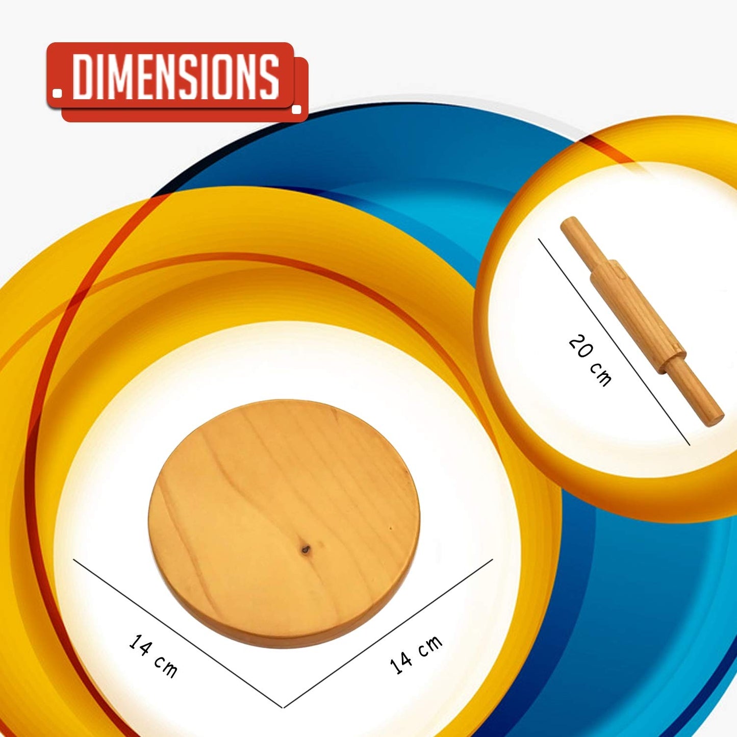 baybee wooden roti roller/rolling pin board for kids chapati maker for toddlers BAYBEE