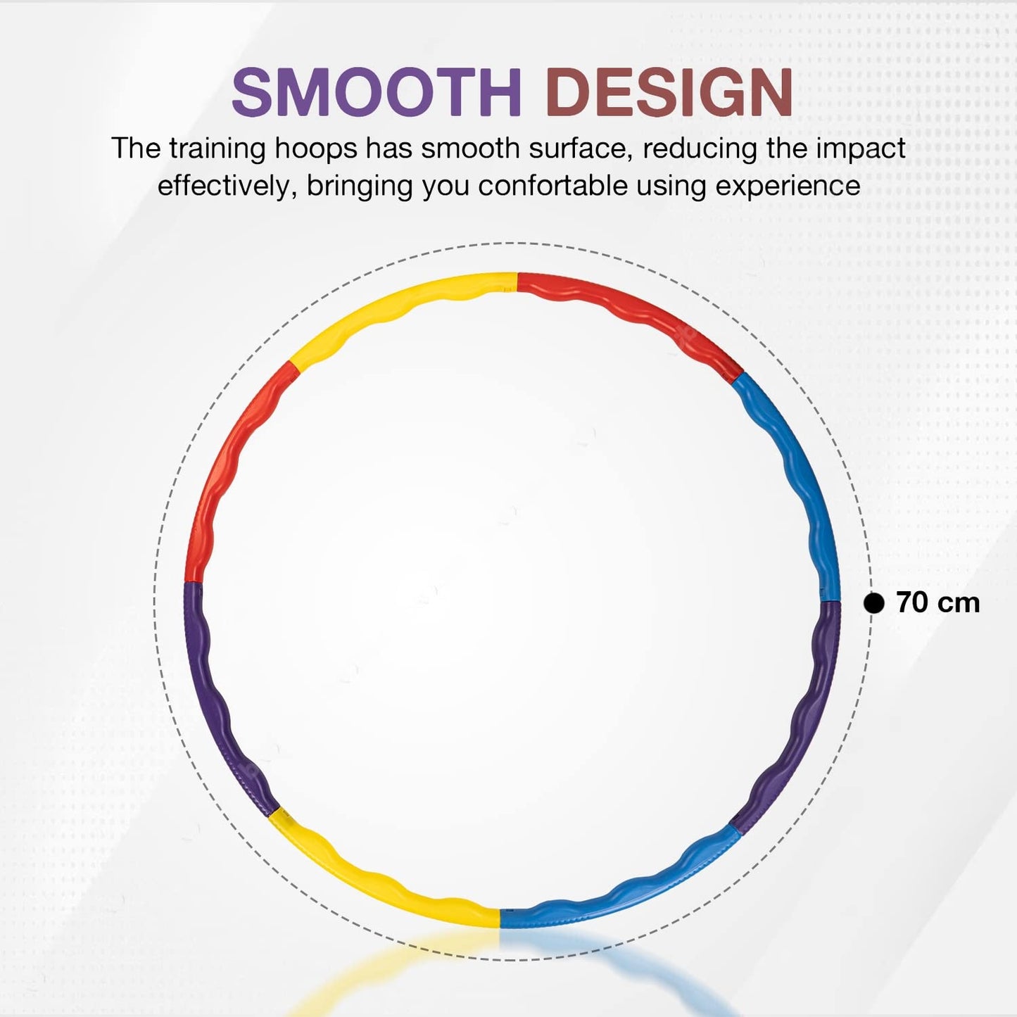 Baybee Detachable Hula Hoop for Kids Adults, Fitness Hoola Hoop Rings for Kids with 8 Interlockable Piece, Adjustable Size | Hula Hoop for Women Excersie BAYBEE