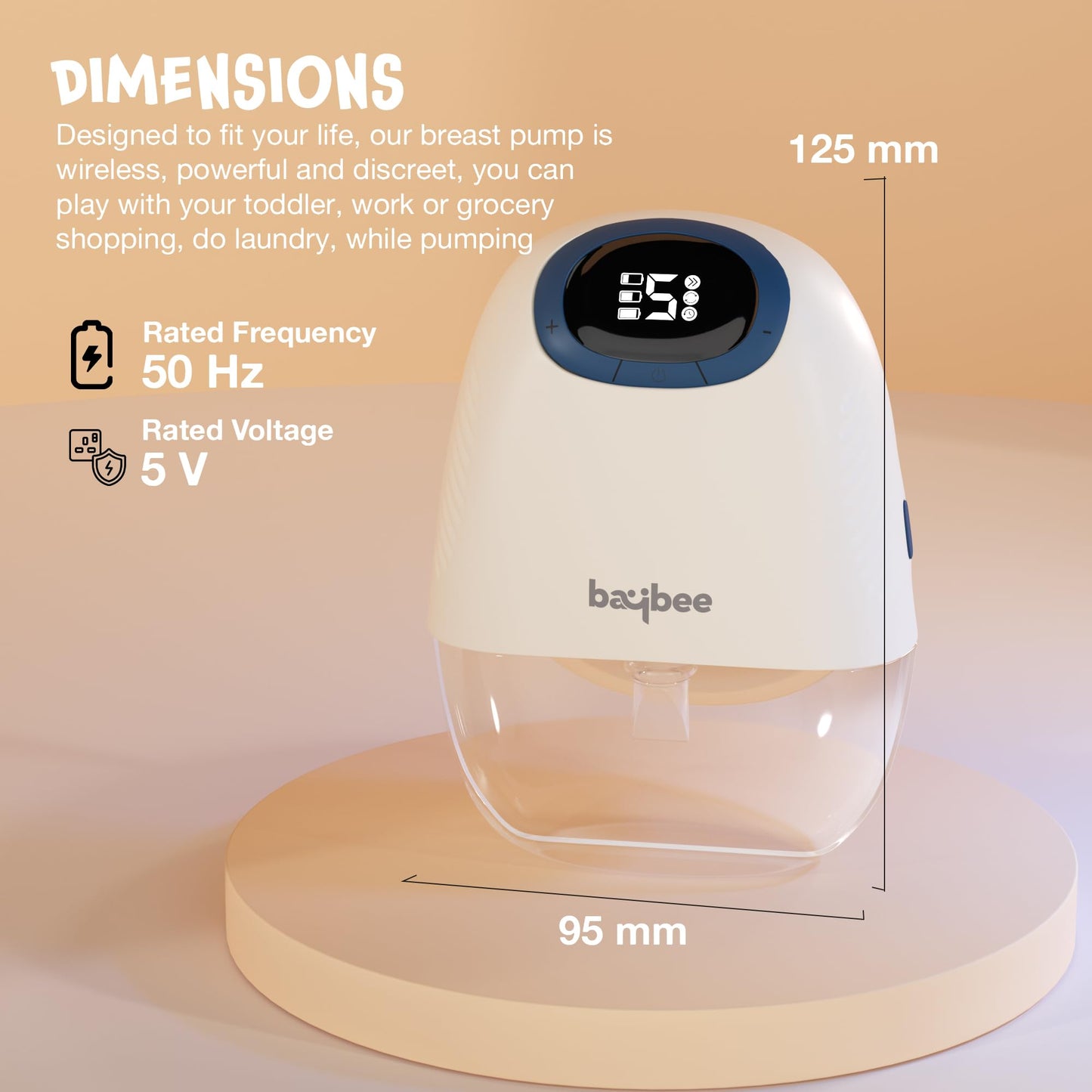 Baybee Wearable Electric Breast Pump Hands-Free, 3 Modes & 9 Suction Levels BAYBEE