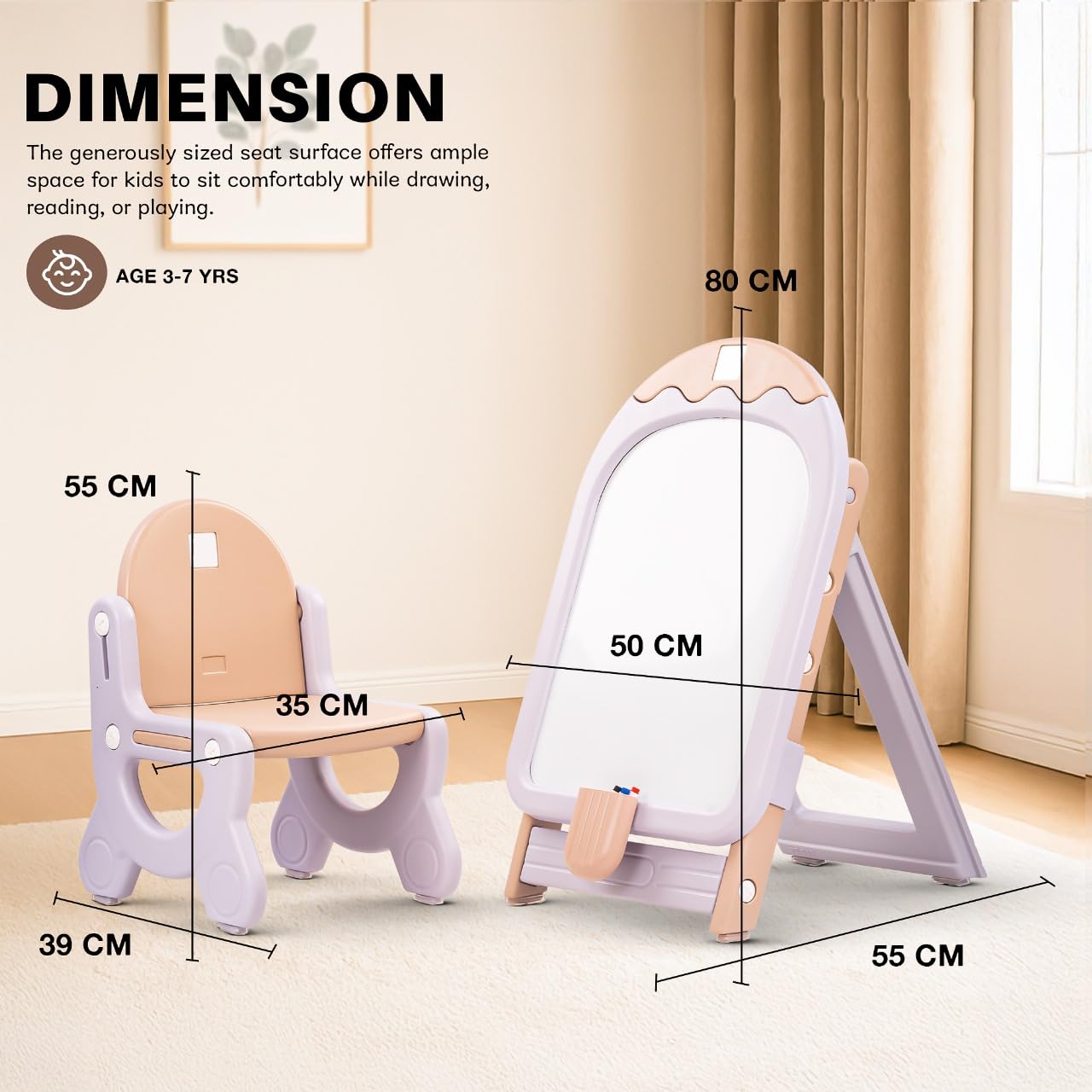 Baybee Kids Magnetic Drawing Board with Whiteboard & Storage Tray BAYBEE