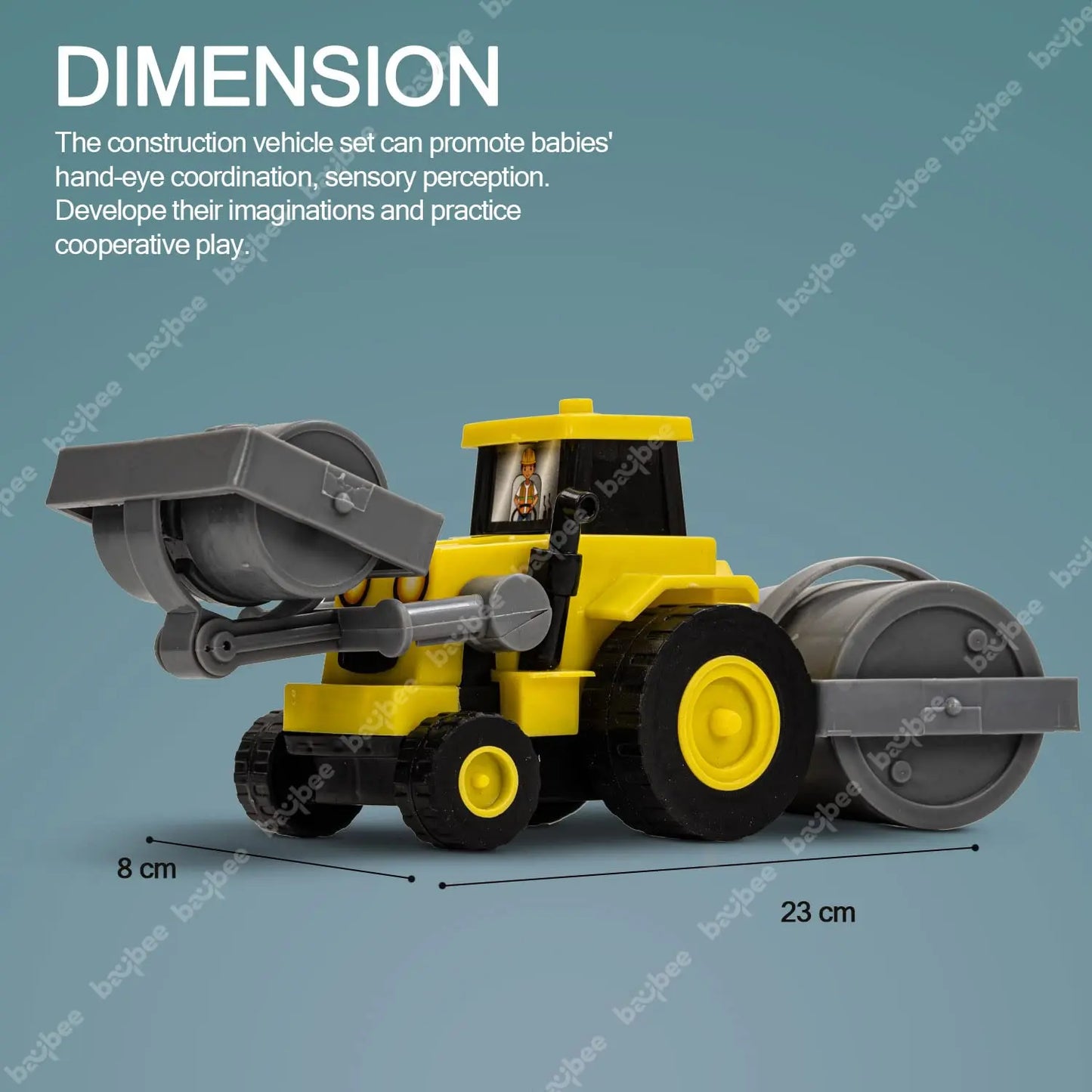 Baybee Road Roller Construction Toys For Kids, Engineer Construction Vehicle Toy BAYBEE