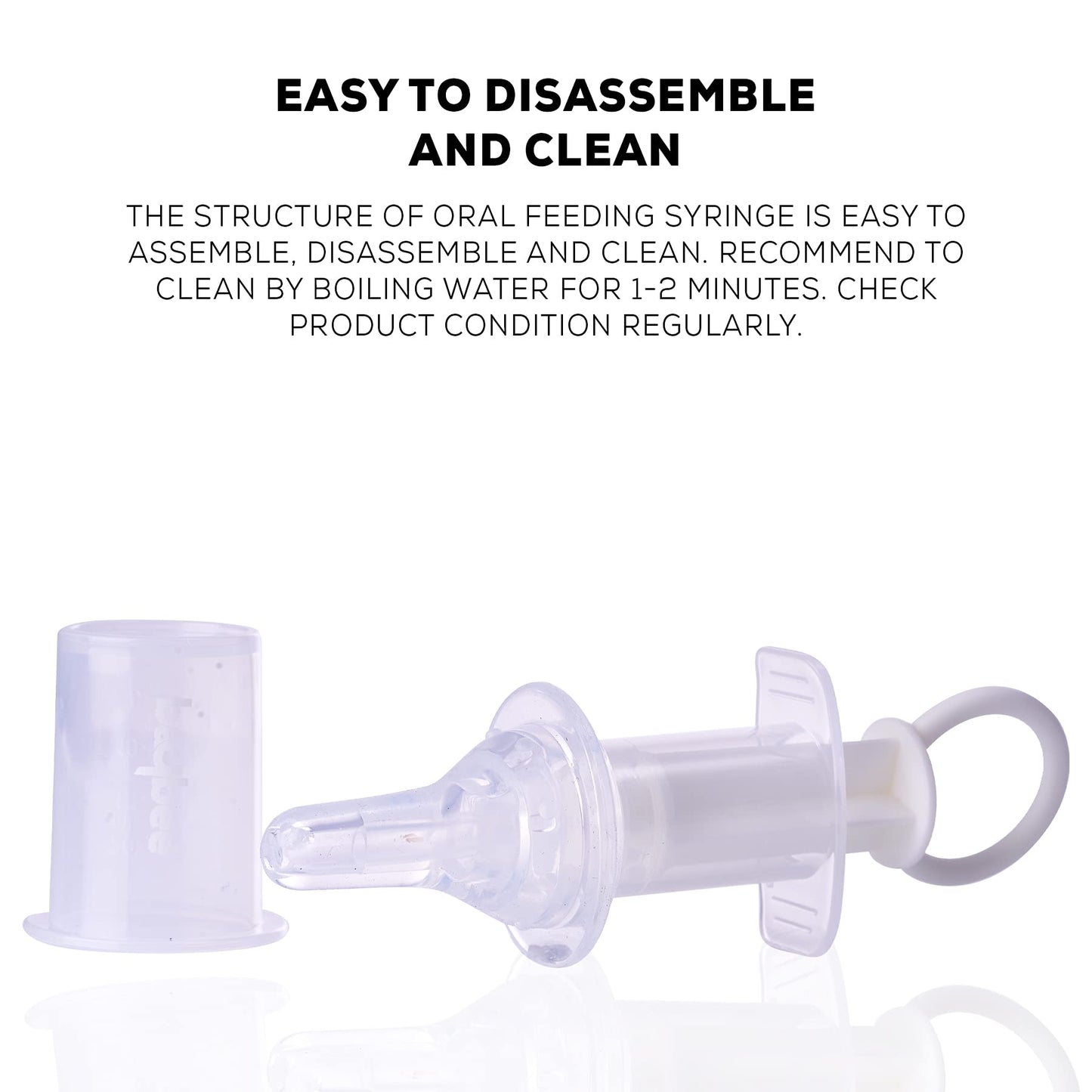 Baybee Silicone Baby Medicine Dispenser, BPA Free Medicine Dropper with Protective Case 20ML - White