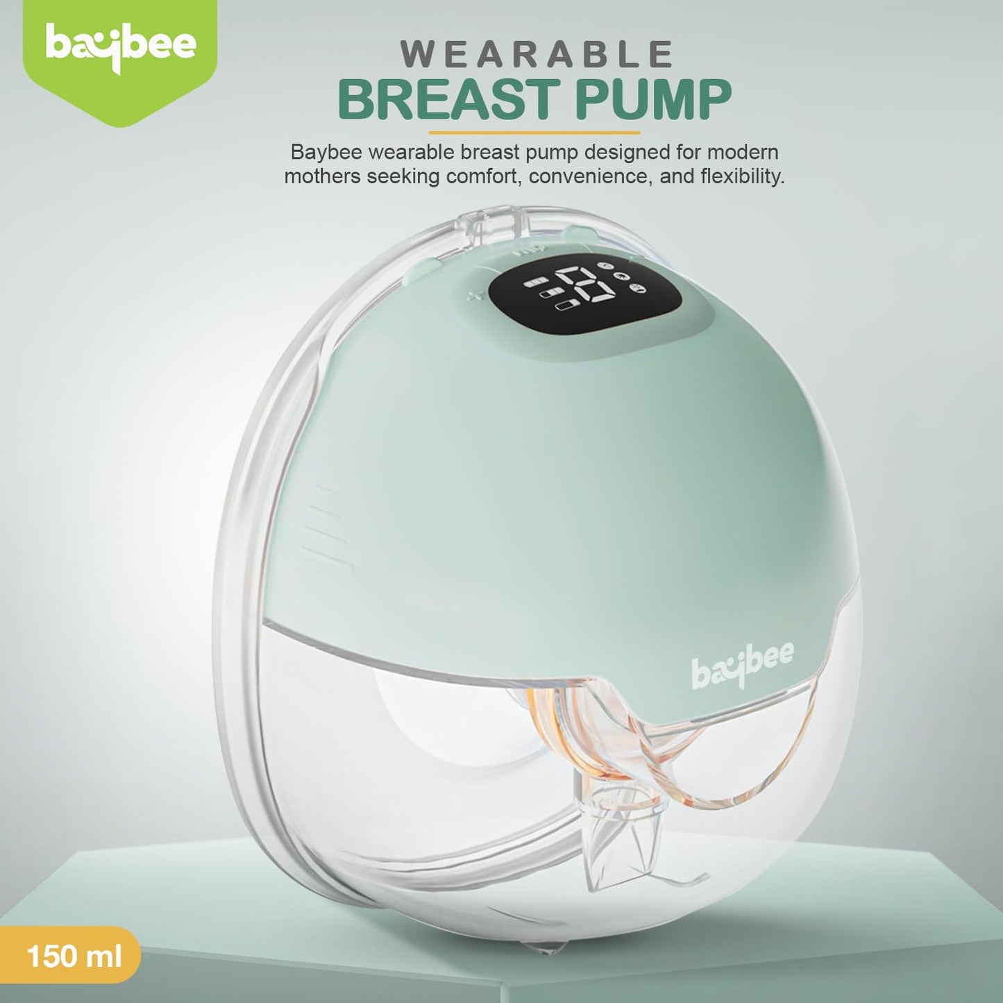 Baybee Wearable Electric Breast Pump for Mothers with 3 Phase Pumping Modes BAYBEE