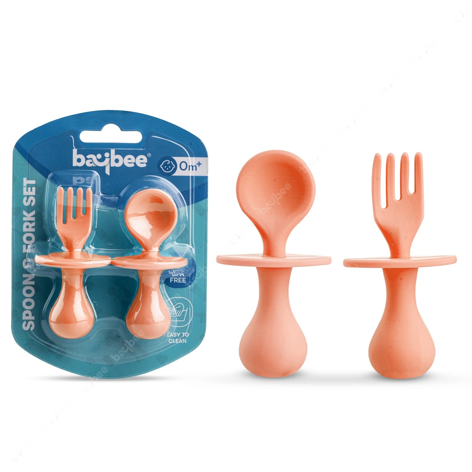 Baybee Silicone Baby Spoon Set for Baby Feeding, Non Toxic BPA