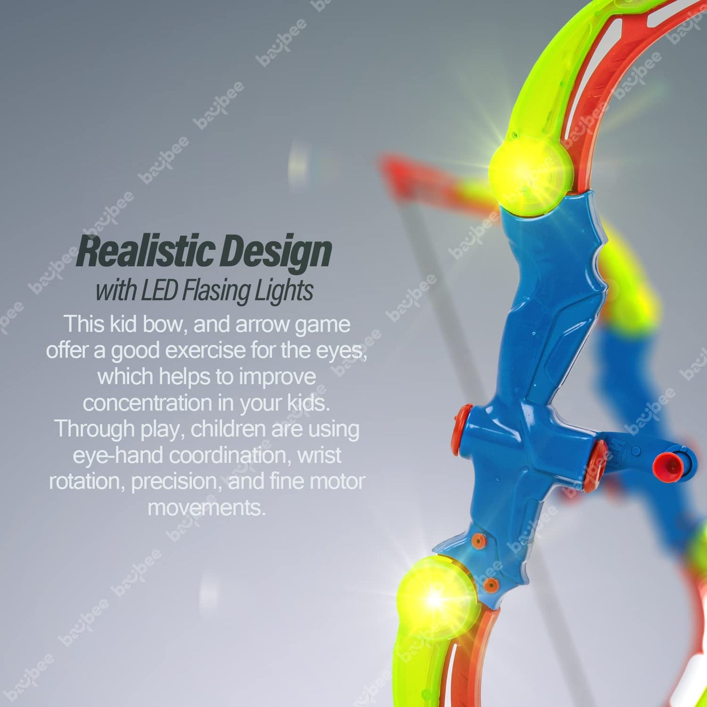 Baybee Bow and Arrow Toys for Kids, Archery Set with 3 Suction Cup Arrow, Quiver & Dartboard BAYBEE