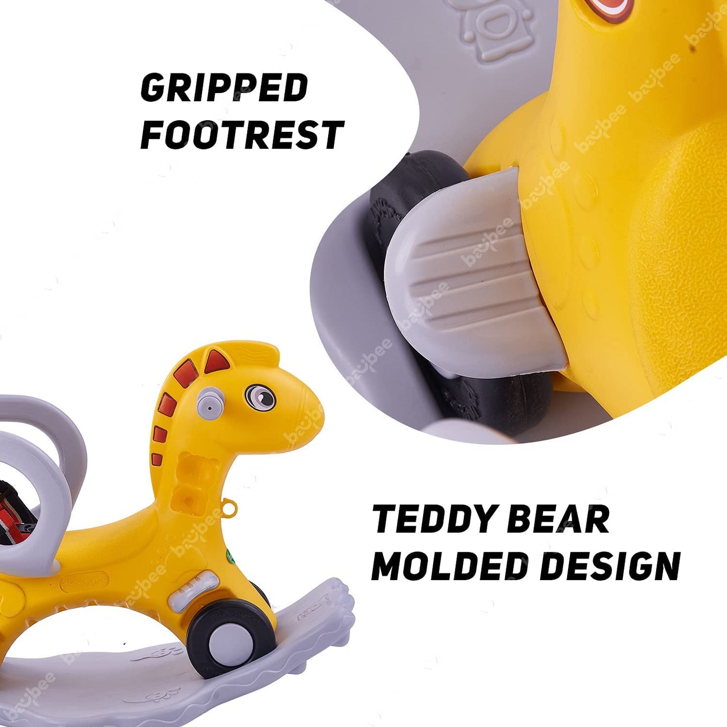 Baybee 3 in 1 Baby Horse Rider Ride on Toy Car for Kids, Baby Rocking Chair Ride on Push Car with Push Handle BAYBEE