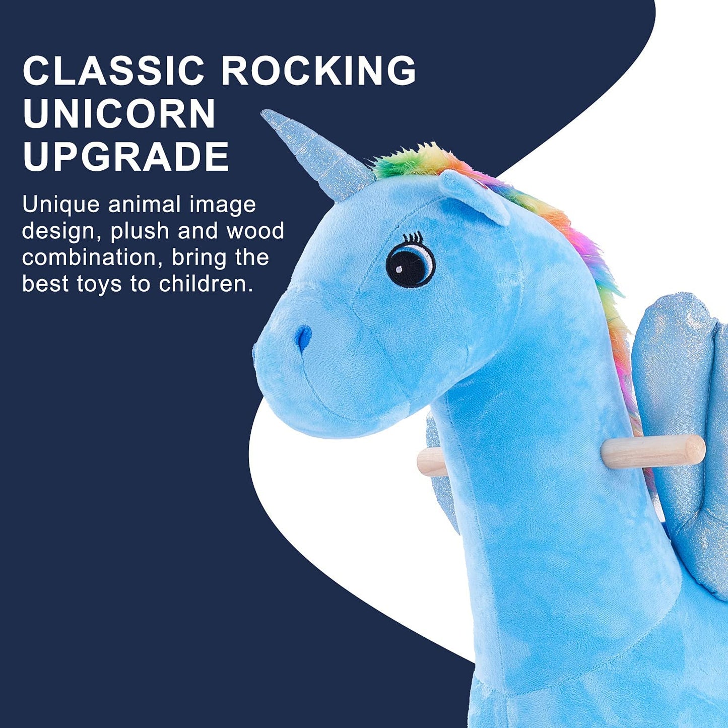 Baybee Wooden Unicorn Baby Rocking Chair for Kids BAYBEE