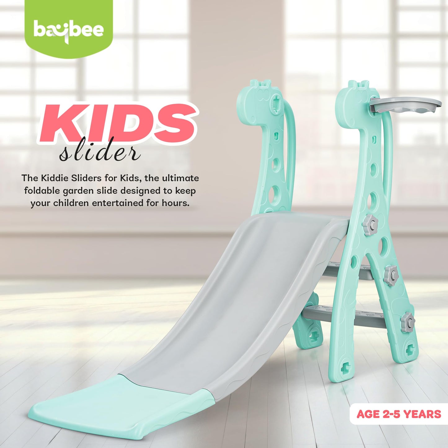 Baybee Foldable Baby Kids Garden Slide for Kids/Toddlers/Indoor/Outdoor Preschoolers BAYBEE