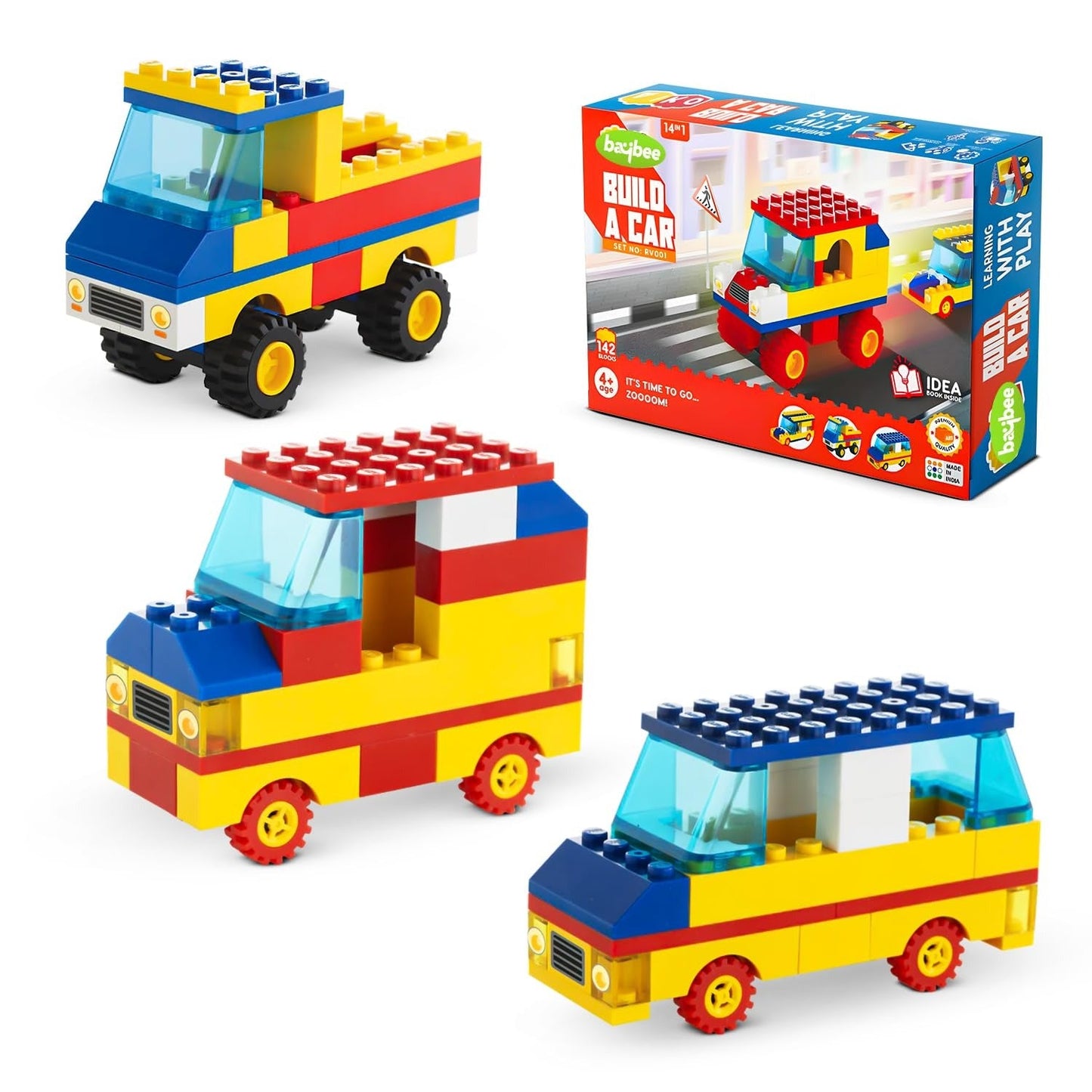 BAYBEE 142 Pcs Bricks Building Blocks for Kids, Educational Activity Toys for Kids BAYBEE