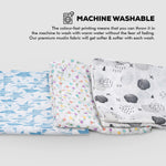 BAYBEE 100% Cotton Muslin Baby Swaddle Wrapper Blanket for New Born (Pack of 3)