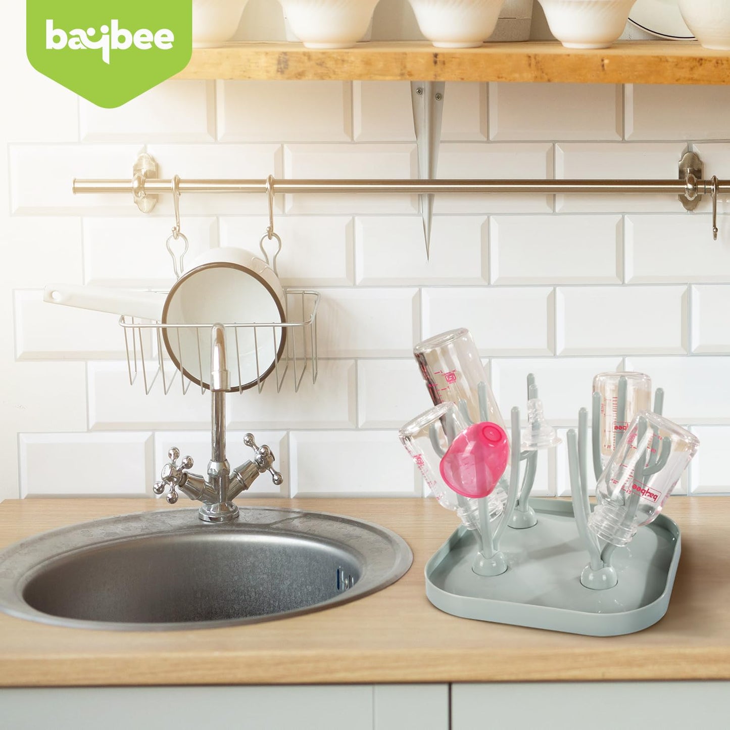 Baybee Baby Bottle Drying Rack for Babies, Baby Sterilizer and Dryer for Feeding Bottles with 16 Racks BAYBEE