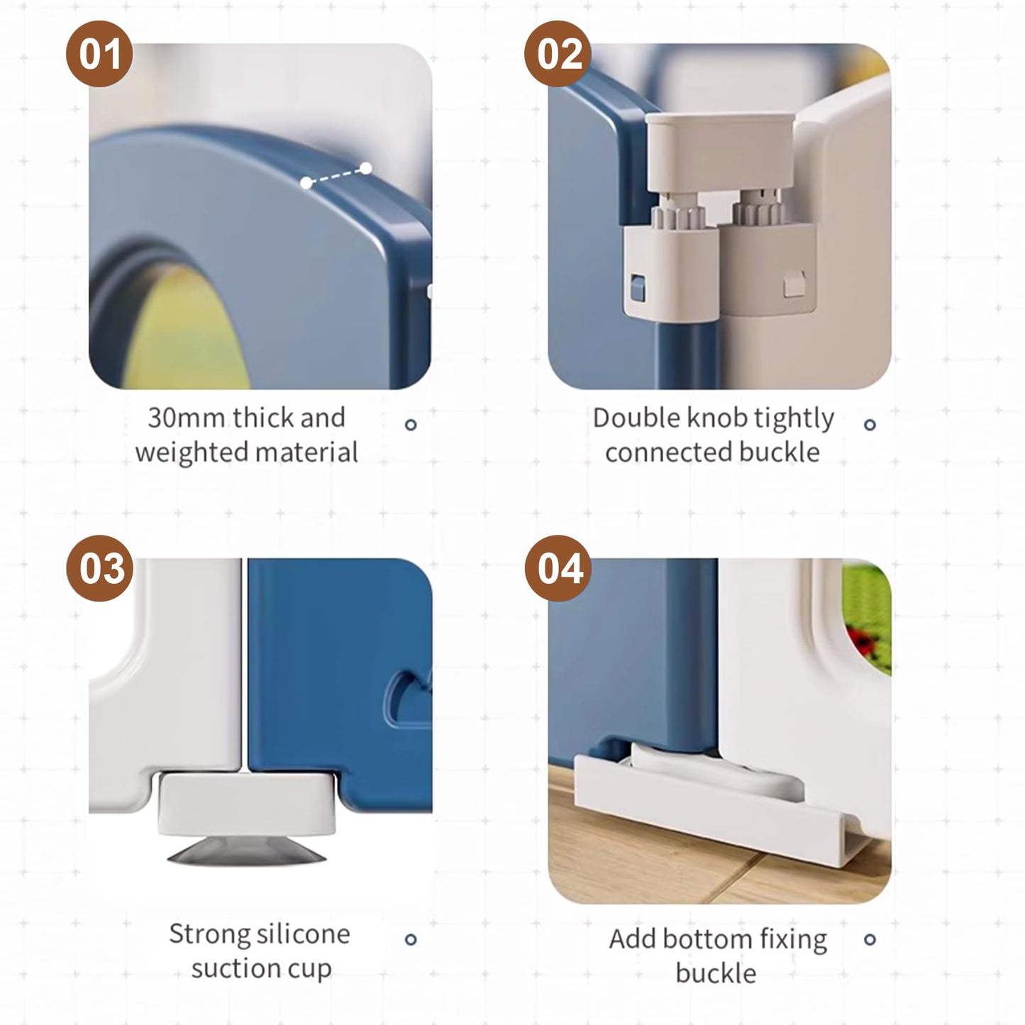 Baybee 2-in-1 Foldable Kids Playpen with Basketball Set & Sensory Toys Baby Play Yard with Safety Lock for 0-5 Years (16 Panel) Baybee India