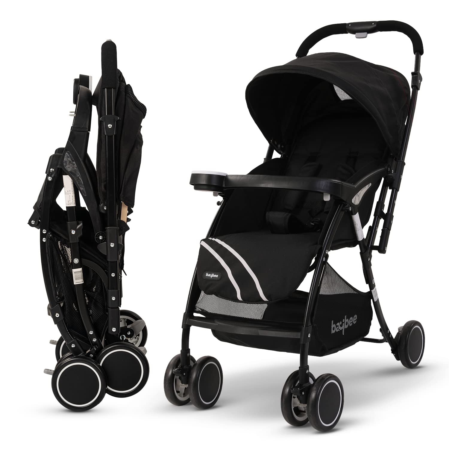 Baybee Portable Infant Baby Stroller for Babies with 3 Position Adjustable  Seat & Canopy
