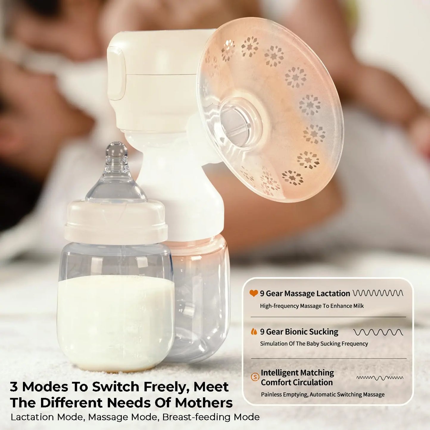 Baybee Smart Electric Breast Pump for Feeding Mothers, Breast Feeding Pump Electrical with Led Display BAYBEE