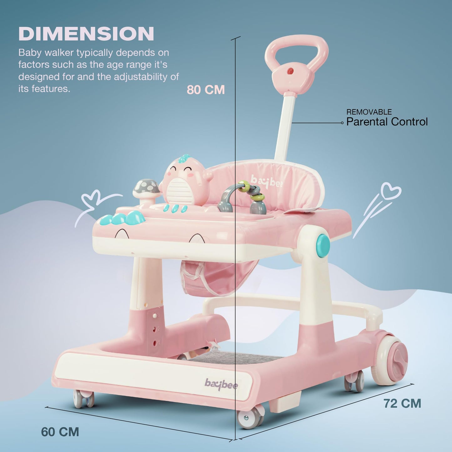 Baybee Flix 3 IN 1 Baby Walker for Kids Baybee India