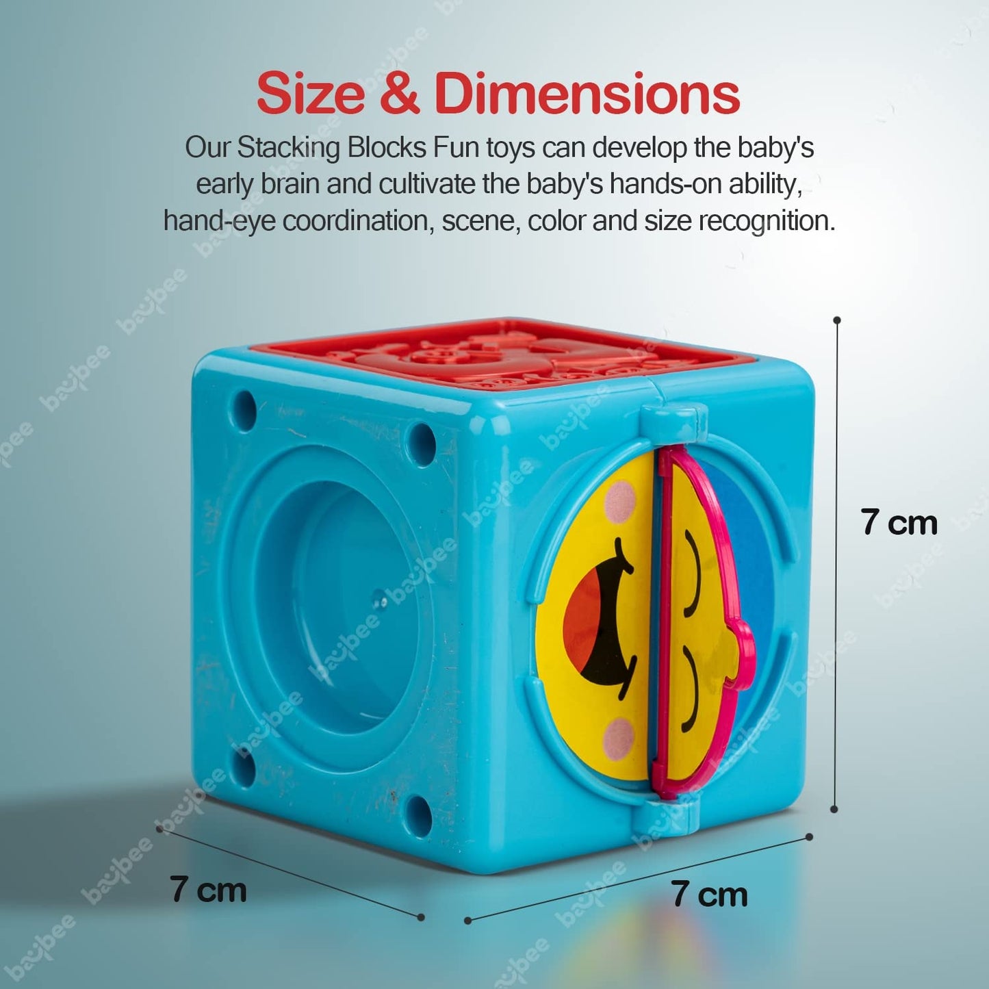 Baybee Nesting Cubes with Alphabets Stacking Block Cubes Puzzles Toys for Baby BAYBEE