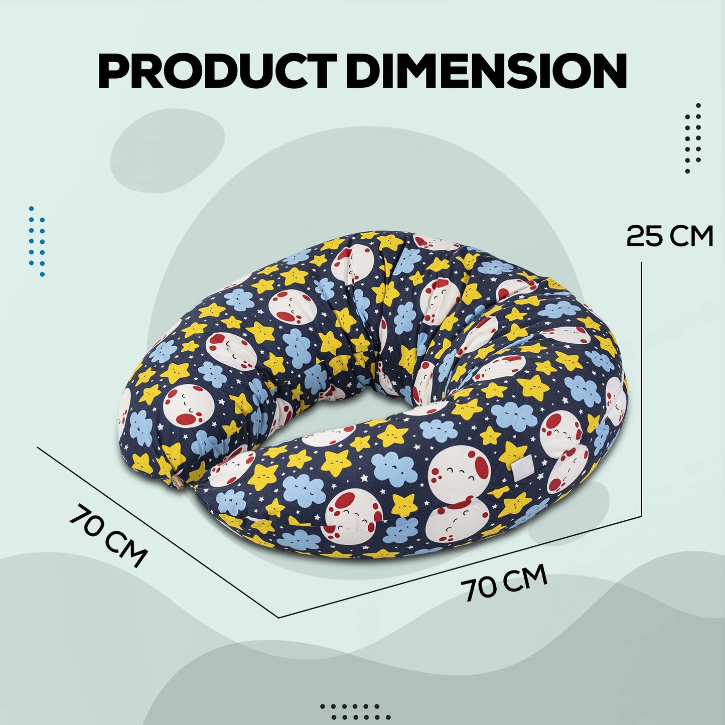 BAYBEE Multifunctional 5 in1 Printed Baby Feeding Pillow for Mother- Nursing Pillow-Original BAYBEE