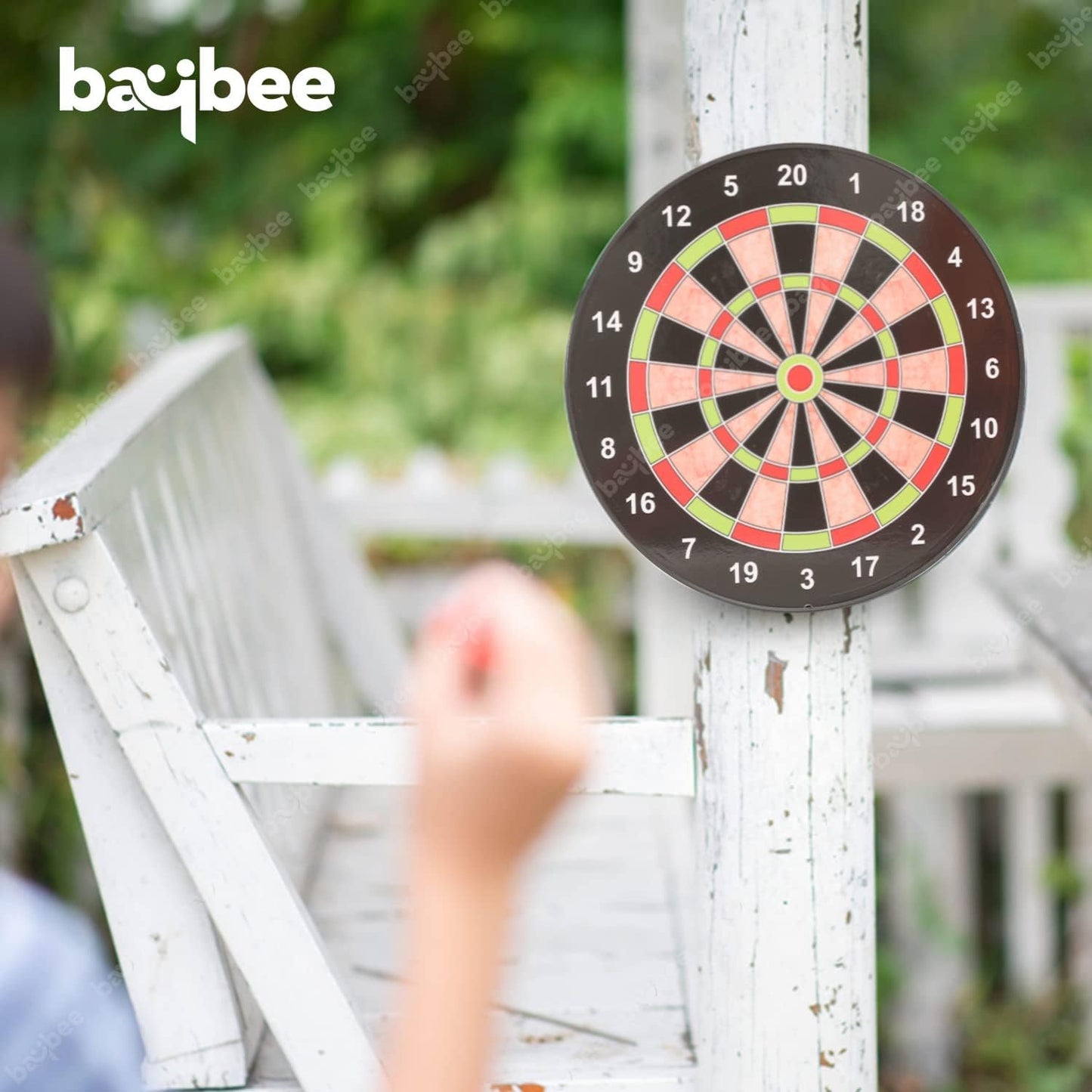 BAYBEE Magnetic Dartboard for Kids & Adults with 4 Non Pointed Darts, Indoor Outdoor Magnetic Score Dart Board Games for Kids BAYBEE