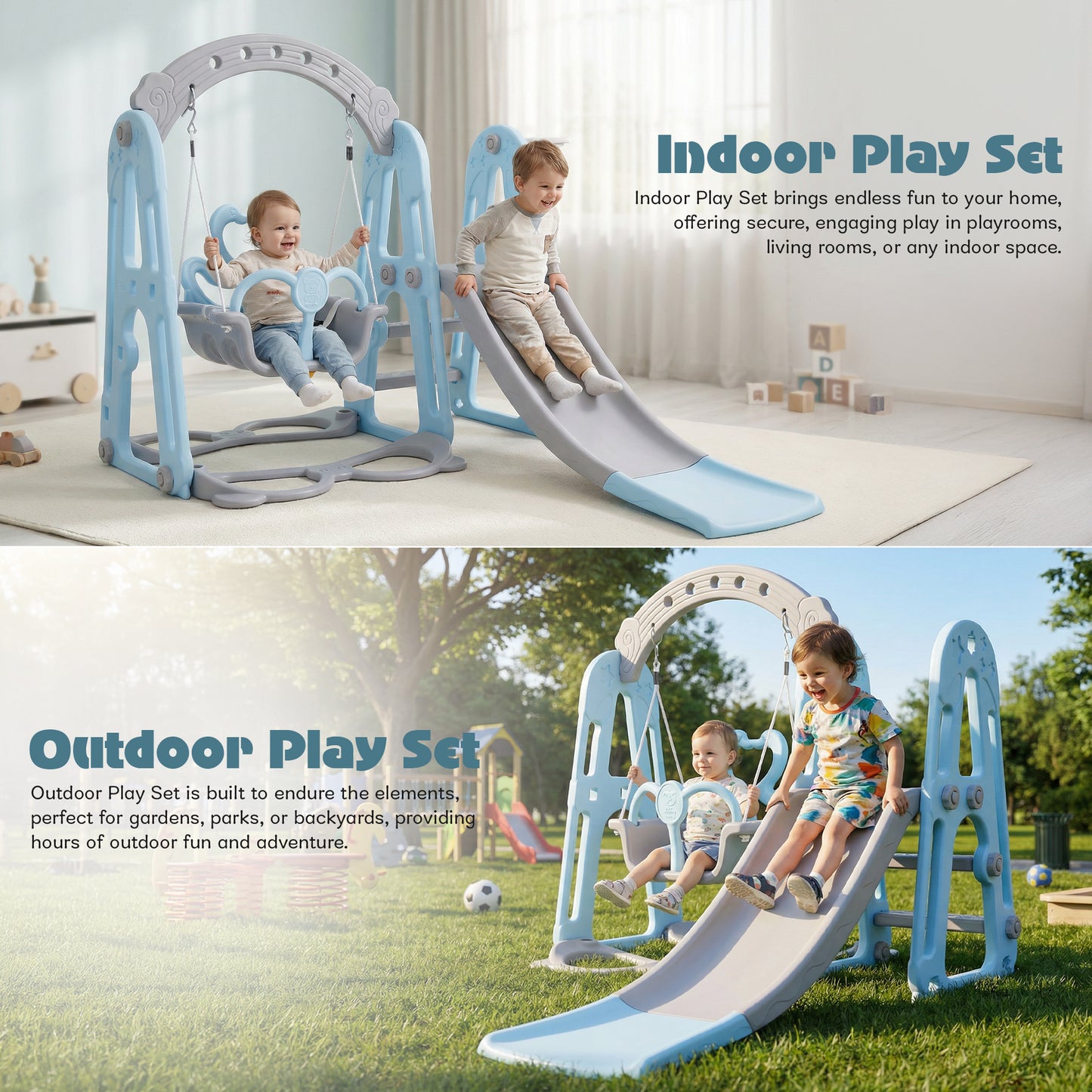 Baybee Twinkle 4 in 1 Swing and Slider Foldable Baby Garden Slide for Kids - Baybee India