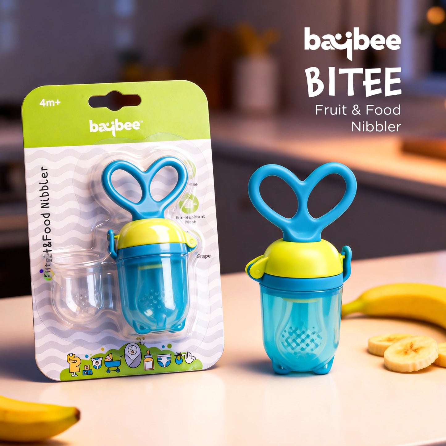 Baybee Silicone Fruit Nibbler & Baby Food Feeder Baby Teether & Pacifier Baybee India