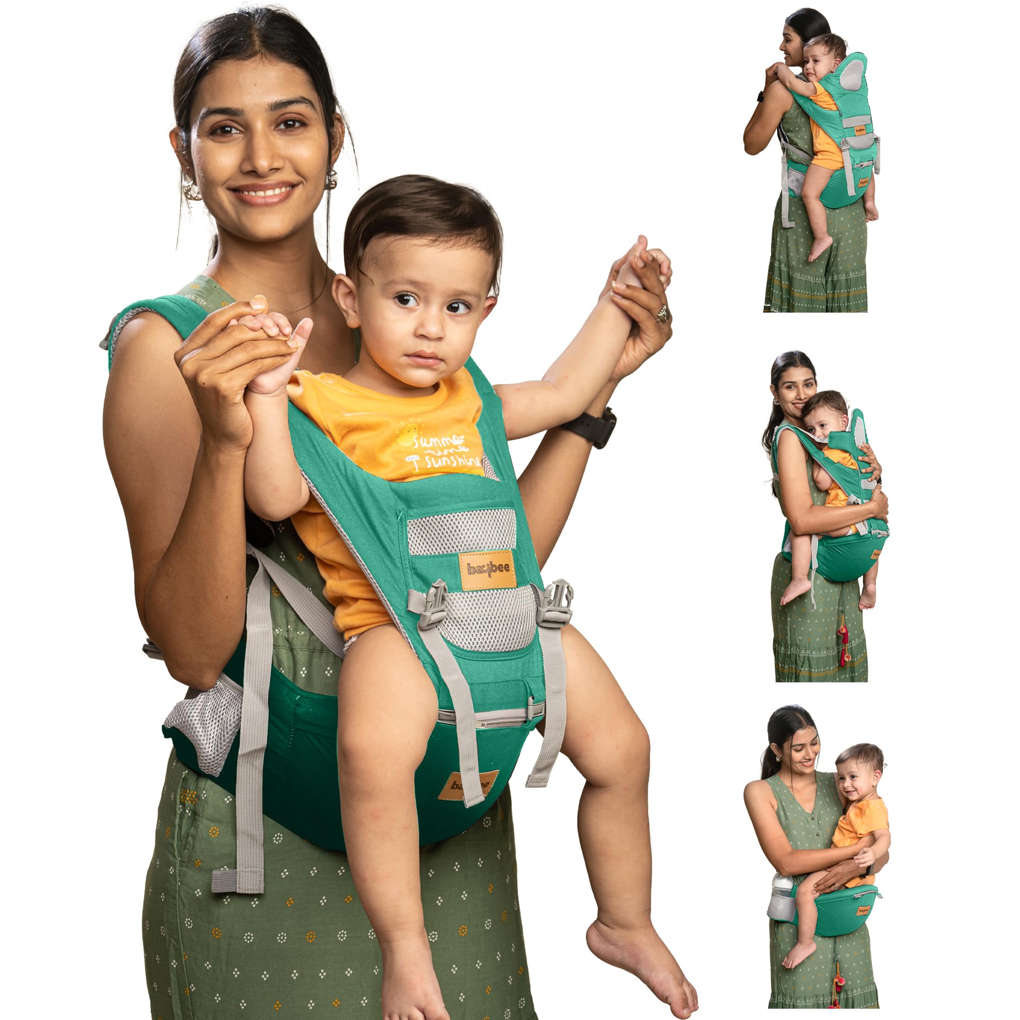 Baybee Ergo Hip Seat Baby Carrier with 6 Carry Positions Baybee