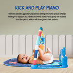 2 in 1 Kick Piano Playgym for Babies, Activity Play Gym for Baby with 5 Hanging Rattle Toy