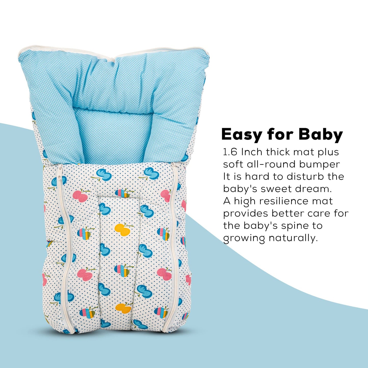 BAYBEE Baby Cotton Printed Sleeping Cum Carry Bag for New Born
