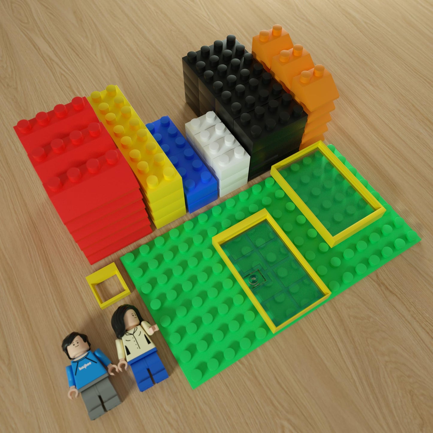 BAYBEE 3 in 1 Town of House DIY Plastic Building Blocks Toys for Kids Baybee