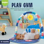 2 in 1 Kick Piano Playgym for Babies, Activity Play Gym for Baby with 5 Hanging Rattle Toy