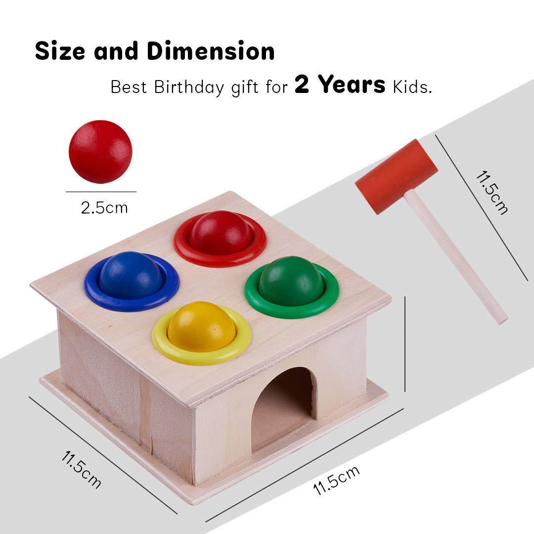 Baybee Wooden Hammer Case Toy Knock Pounding Bench for Kids BAYBEE