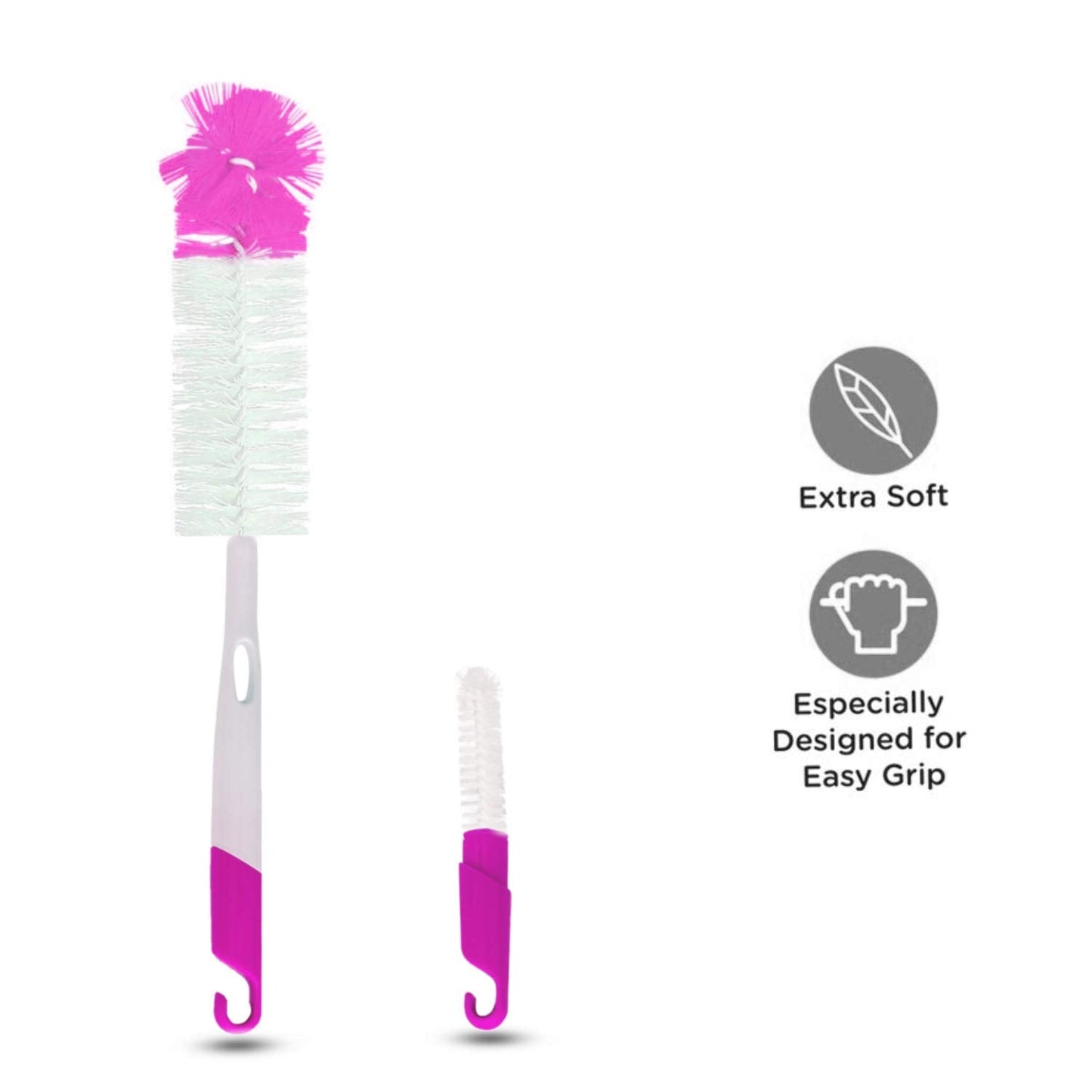 Baybee Baby Milk Bottle Nipple Straw Cleaning Brush - BPA Free Pack of 2 BAYBEE