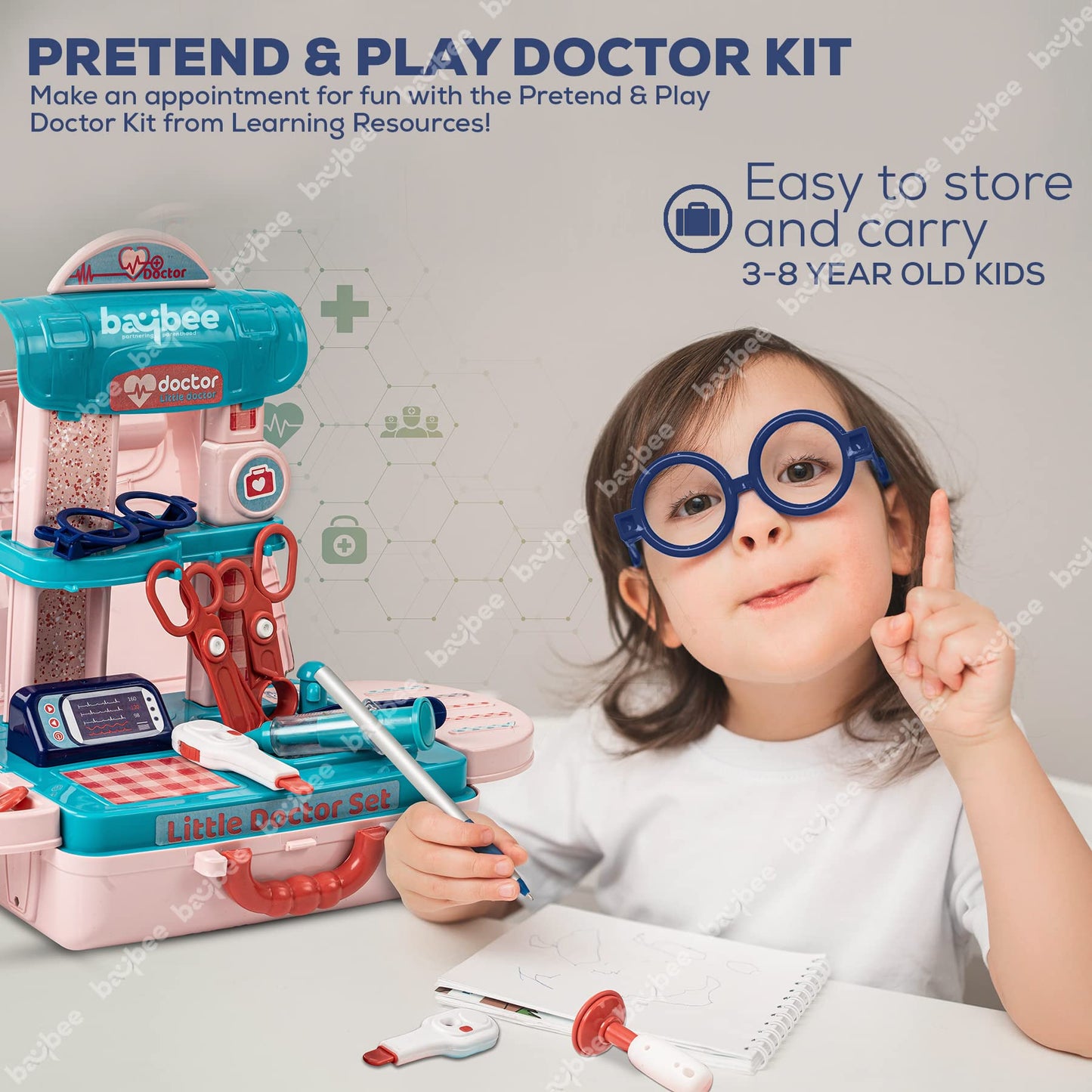 Baybee 3 in 1 Pretend Play Little Doctor Set Toys with Medical Accessories for Kids BAYBEE