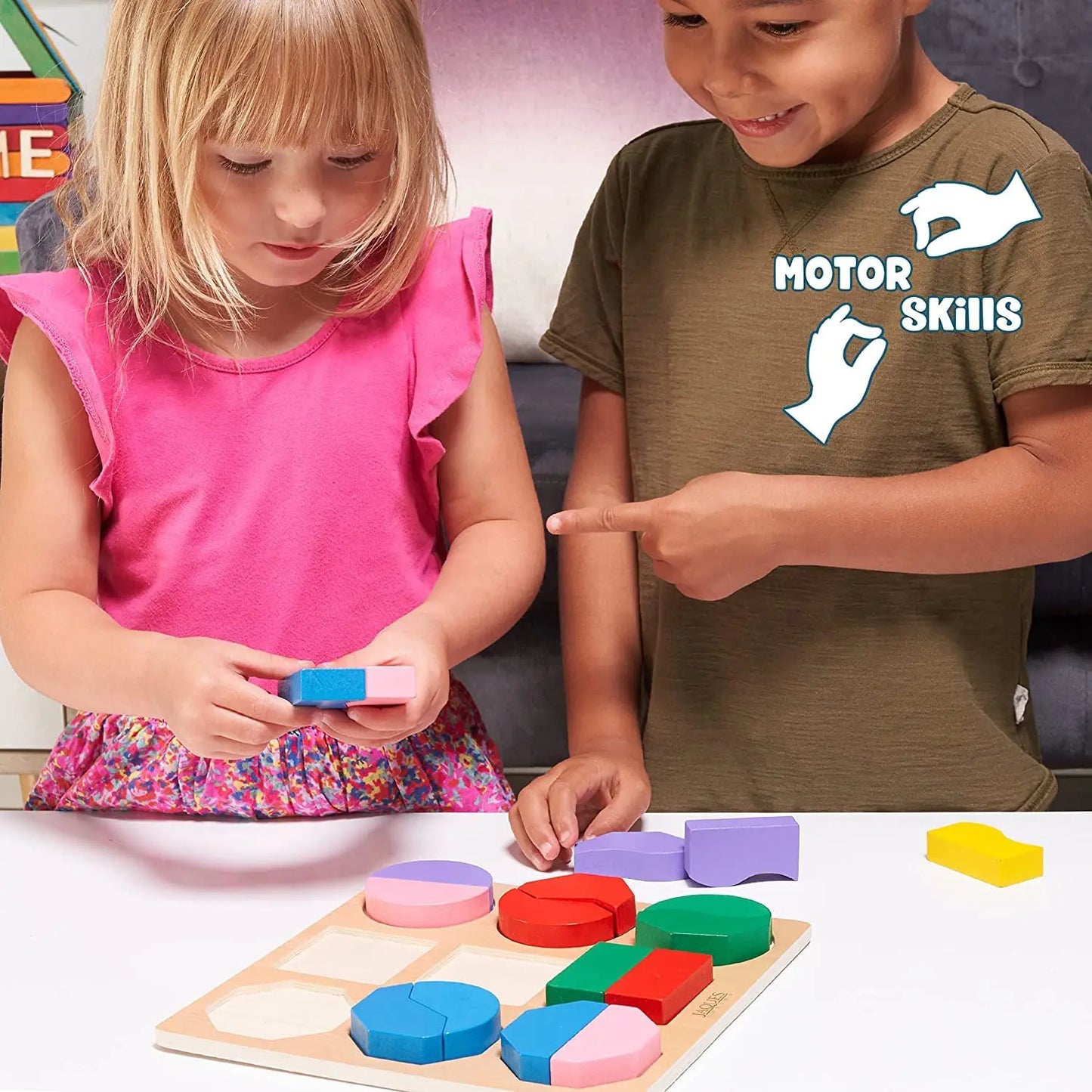 Baybee Wooden Geometric Shape Board Block Puzzle for Kids Toys BAYBEE