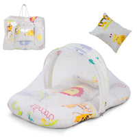 SafeDreams Series Baby Bedding Set for New Born Baby Mosquito Net & Neck Pillow, Sleeping Nest