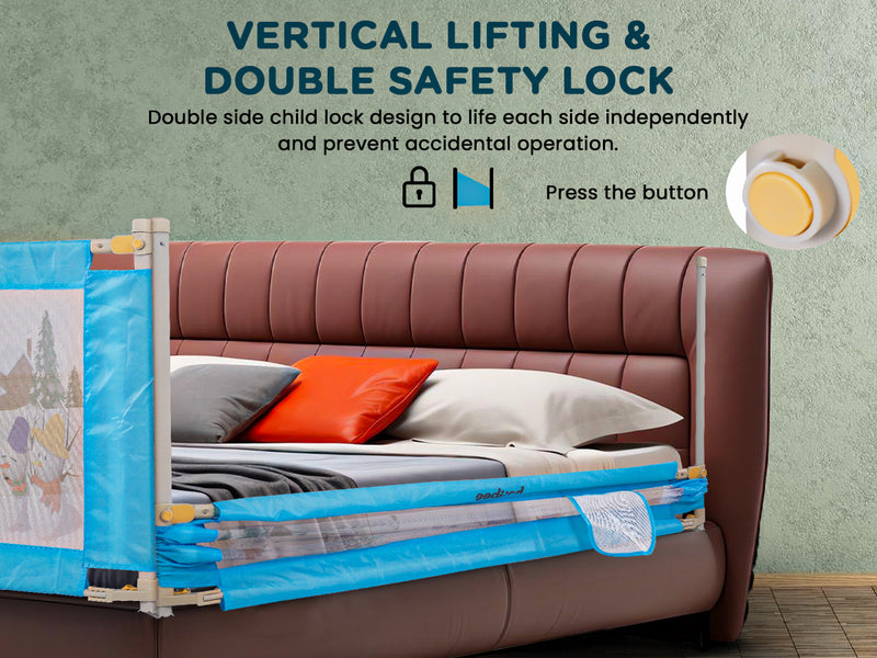 BAYBEE Baby Bed Rails Guard Kids Safety (Pack of 2 (150x63 cm)) — slide 2