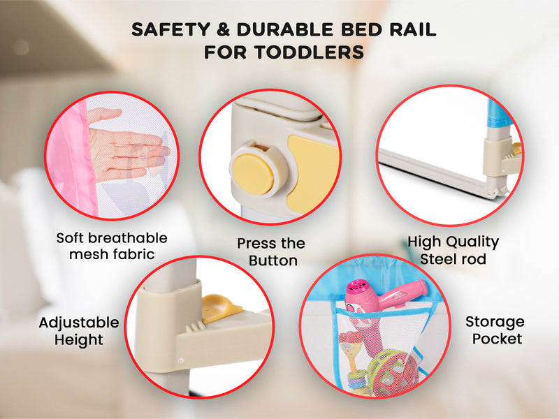 BAYBEE Baby Bed Rails Guard Kids Safety (Pack of 2 (150x63 cm)) — slide 1