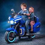 blue battery operated bike