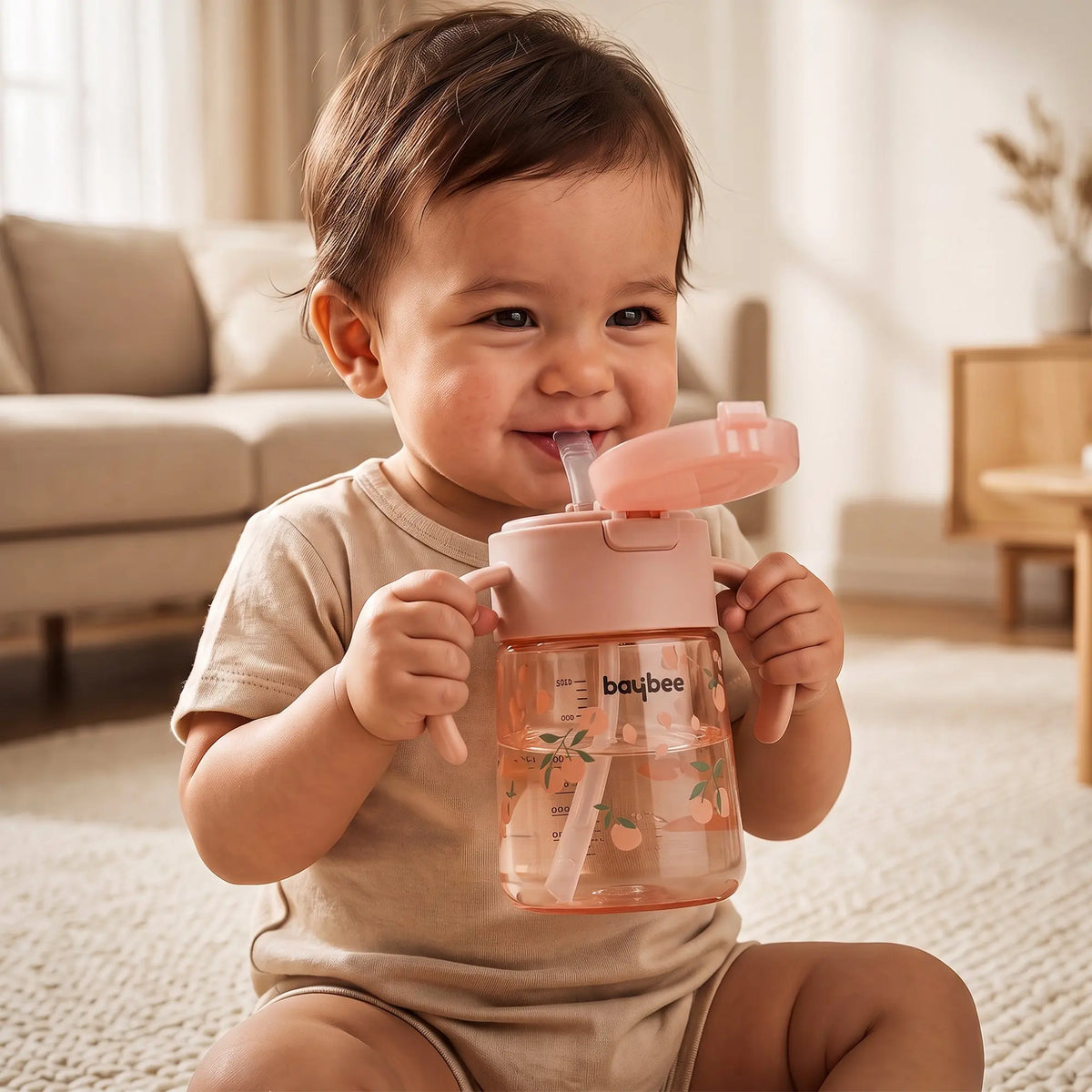Orange Baybee baby sippy cup