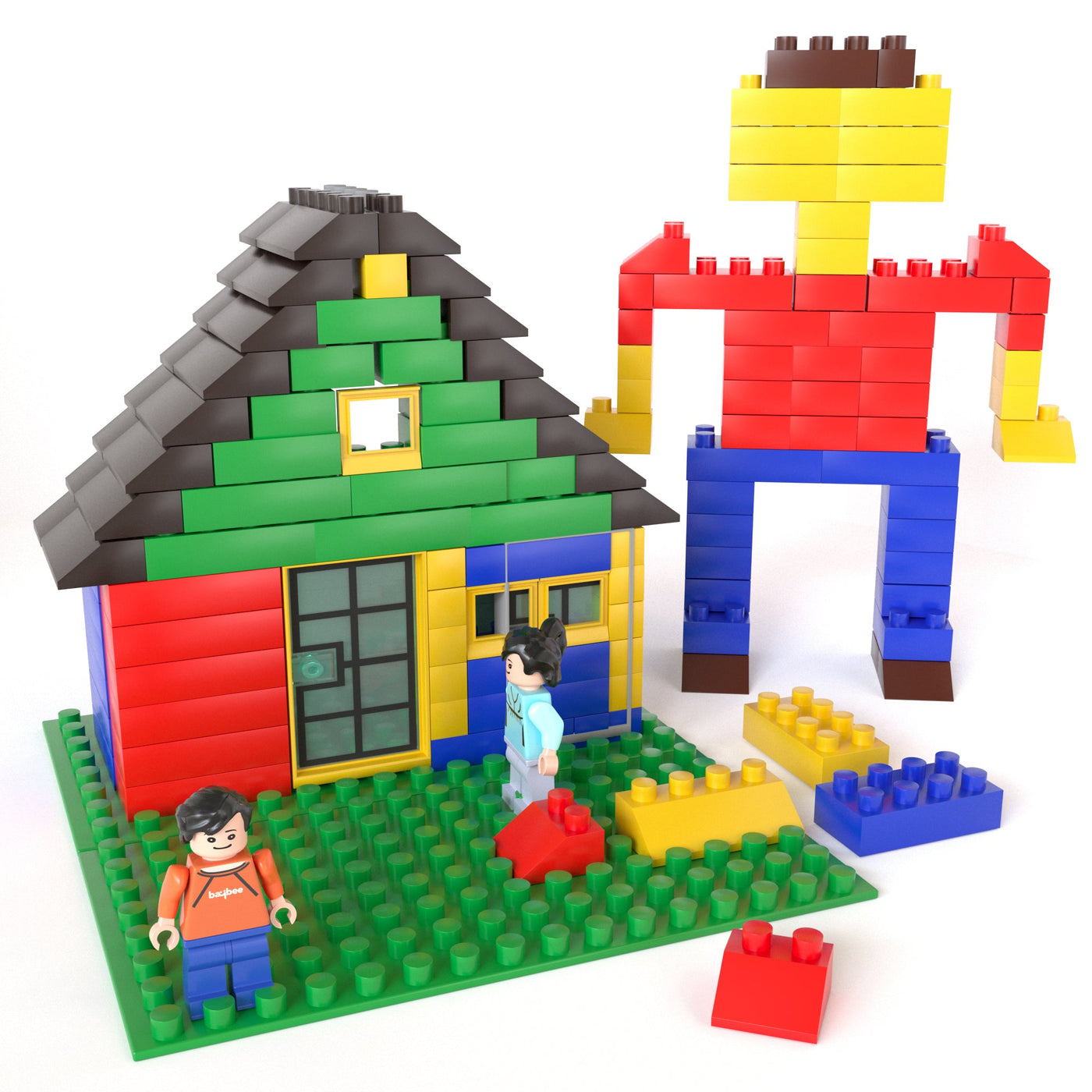 Building Blocks Play Town Toys BAYBEE In Town Of Stacking House
