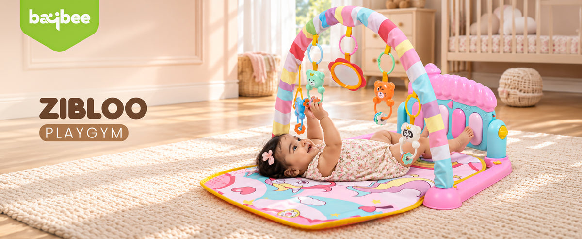 Baybee 2 in 1 Play Gym for Babies Baby Play Mat with Music & Lights — slide 1