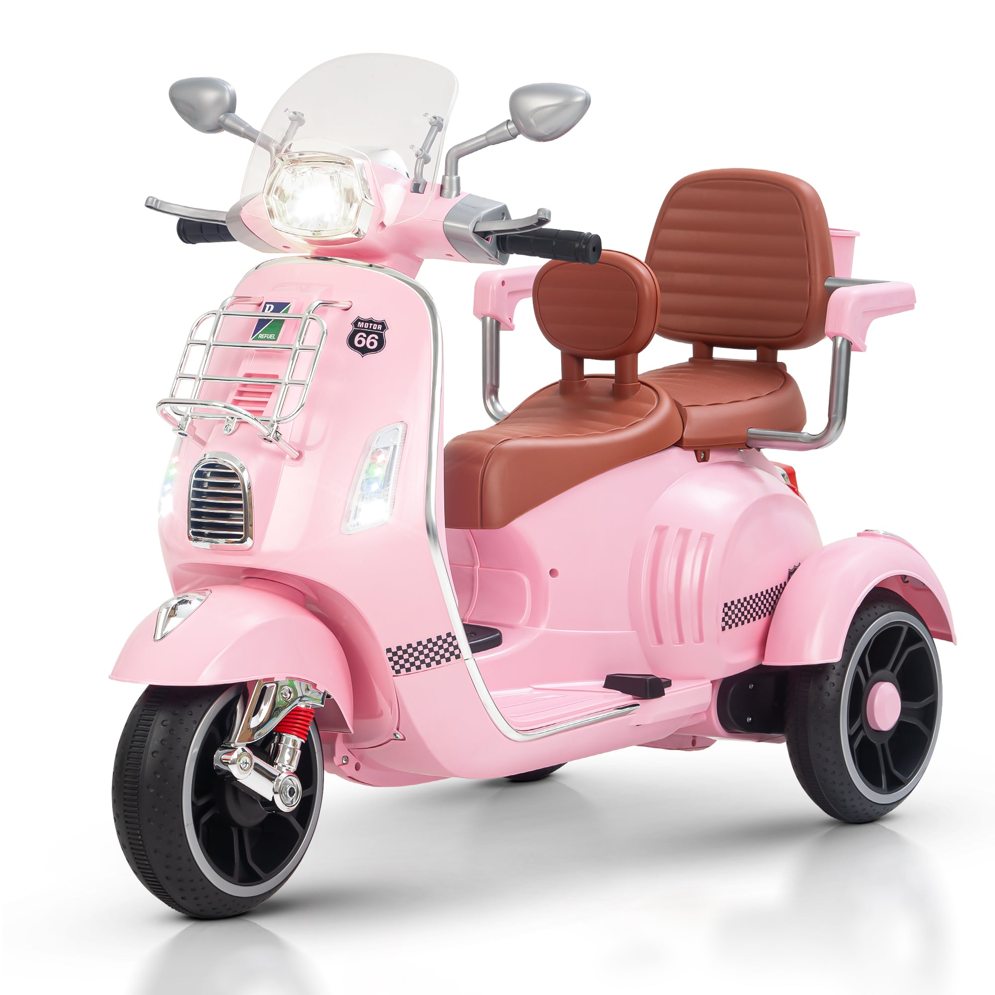 Baybee ScootStar Battery Operated Kids Bike | Dual Seat Ride-On with Bluetooth, USB, Storage, Music & Lights for Ages 1-3