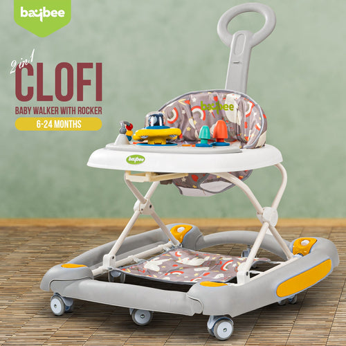 Baybee Clofi 2 in 1 Baby Walker for Kids with Rocker, Push Handle, 3 Height Adjustable BAYBEE