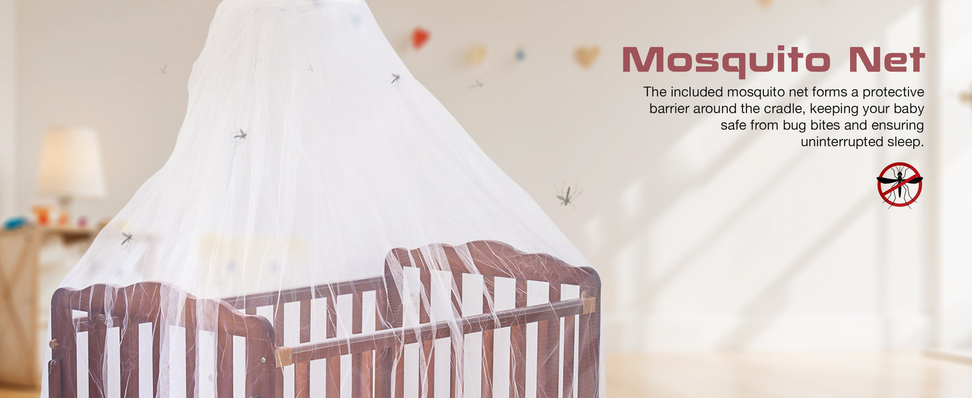 Baybee Hormony Nest Convertible Wooden Cradle for New Born Baby — slide 1
